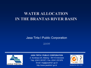 water allocation in the brantas river basin
