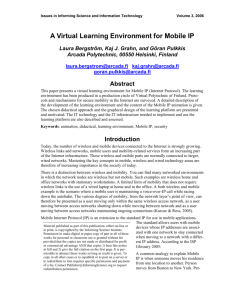 A Virtual Learning Environment for Mobile IP