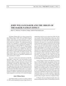john william baker and the origin of the baker