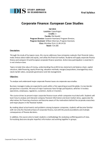 Corporate Finance: European Case Studies