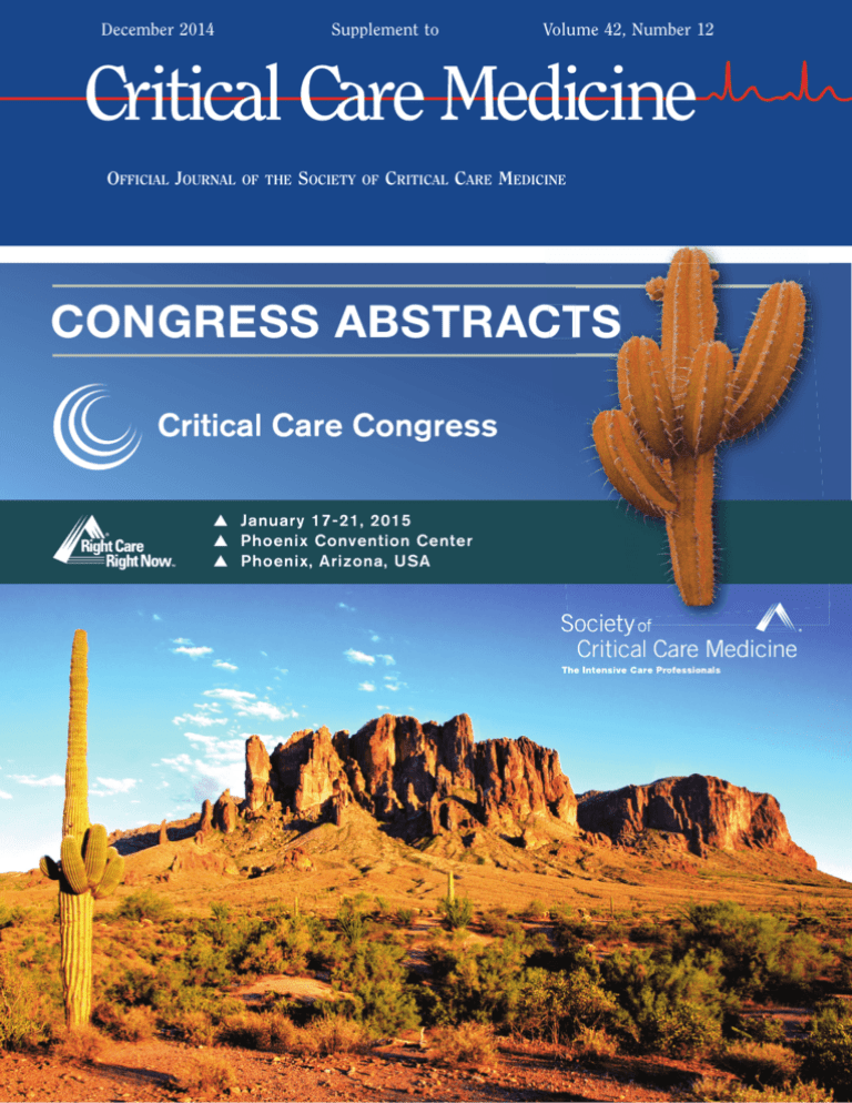 congress abstracts of Critical Care Medicine