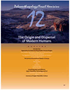 The Origin and Dispersal of Modern Humans
