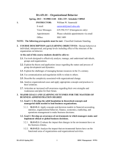 MGT 722 Syllabus - San Diego State University