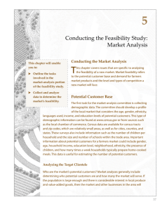 Conducting the Feasibility Study: Market Analysis
