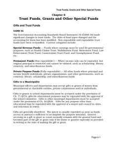 Trust Funds, Grants and Other Special Funds - MCTA -