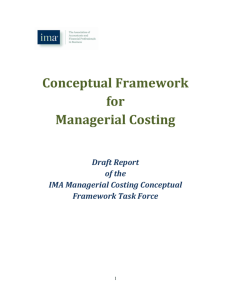 Conceptual Framework for Managerial Costing