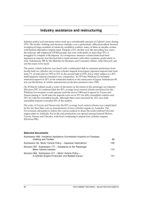 Industry assistance and restructuring