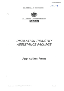 INSULATION INDUSTRY ( ASSISTANCE PACKAGE