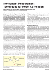 Noncontact Measurement Techniques for Model Correlation