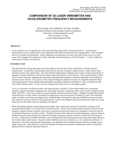 Comparison of 3D Laser Vibrometer and Accelerometer Frequency