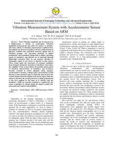 Vibration Measurement System with Accelerometer Sensor