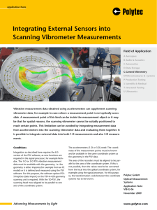 Integrating External Sensors into Scanning Vibrometer Measurements