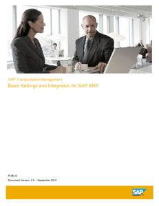Basic Settings and Integration for SAP ERP