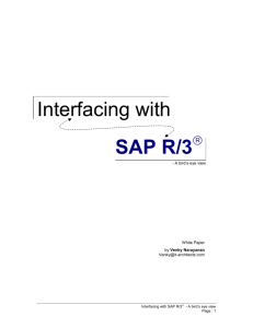 Interfacing SAP R/3