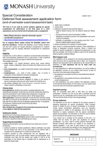 Special consideration - end of semester