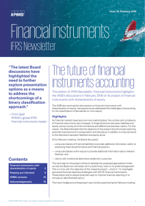IFRS Newsletter: Financial Instruments