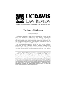 The Idea of Pollution - UC Davis Law Review