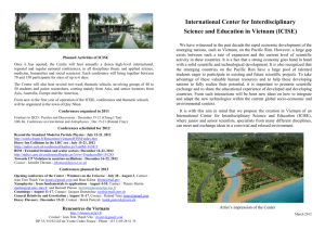 International Center for Interdisciplinary Science and - Indico