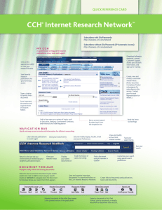 CCH® Internet Research Network™
