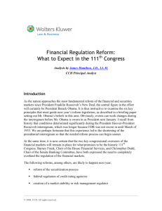 Financial Regulation Reform: What to Expect in the