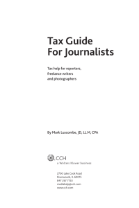 Tax Guide For Journalists