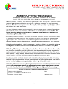 residency affidavit instructions