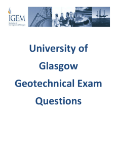 University of Glasgow Geotechnical Exam Questions