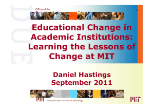 Learning the Lessons of Change at MIT