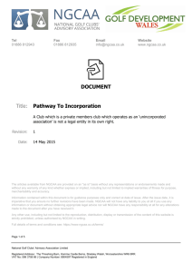 Pathway To Incorporation