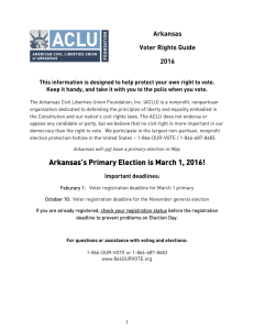 Arkansas's Primary Election is March 1, 2016!