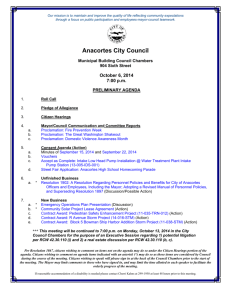 Contract Award - City of Anacortes