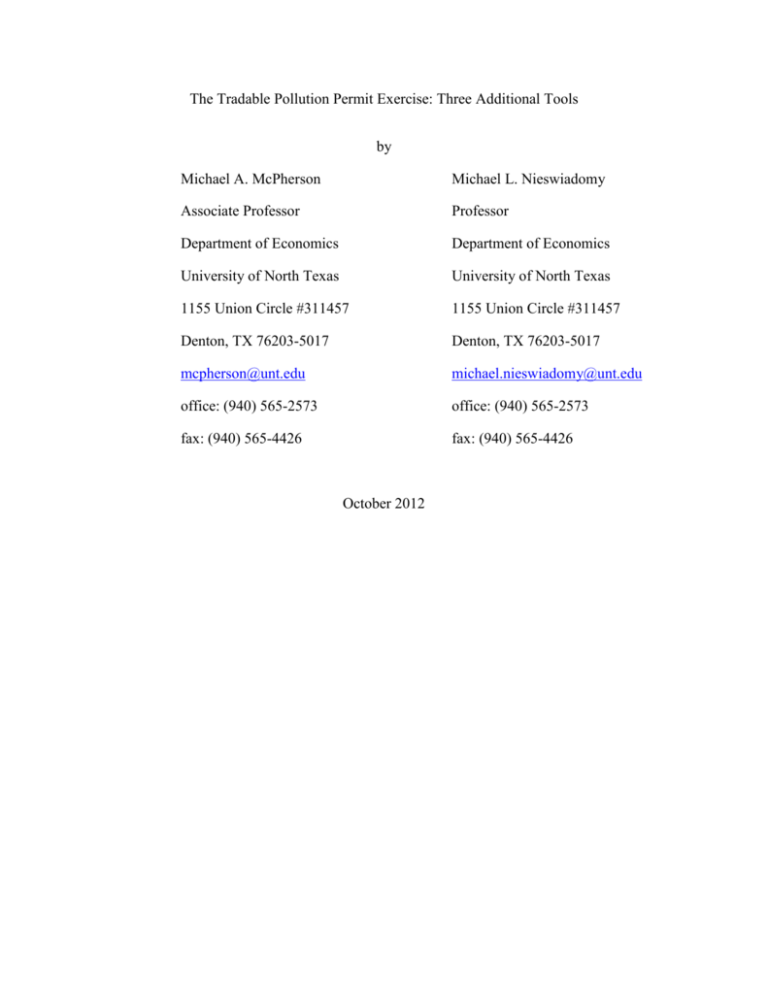 Pollution Permit Examples