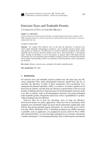 Emission Taxes and Tradeable Permits