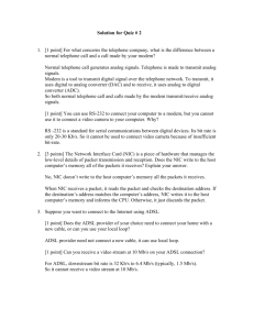 Solution for Quiz # 2 1. [1 point] For what concerns the telephone