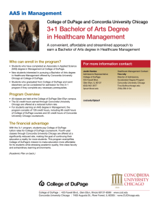 3+1 Bachelor of Arts Degree in Healthcare Management
