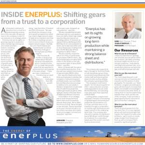 INSIdEENERPLUS: Shifting gears from a trust to a corporation