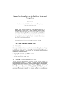 Energy Simulation Software for Buildings: Review - CEUR