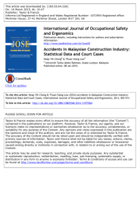 Accidents in Malaysian Construction Industry