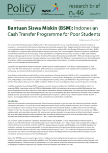 Bantuan Siswa Miskin (BSM) - International Policy Centre for