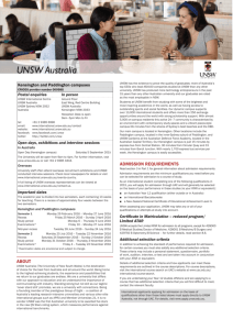 UNSW Australia - Universities Admissions Centre