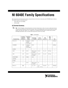 NI 6040E Family Specifications