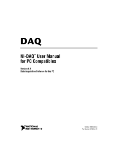 NI-DAQ User Manual for PC Compatibles