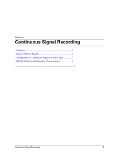 Continuous Signal Recording