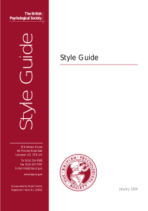 Editorial style guide - British Psychological Society