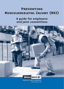 Preventing Musculoskeletal Injury (MSI): A Guide