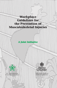 Workplace Guidelines for the Prevention of Musculoskeletal Injuries