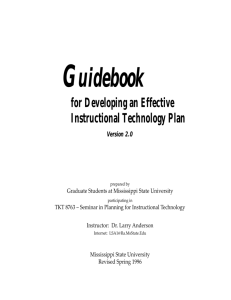 Guidebook for Developing an Effective Instructional Technology Plan