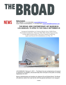 the broad, new contemporary art museum in los angeles, to open to
