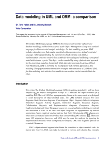 Data modeling in UML and ORM: a comparison