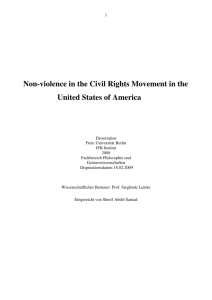 Non-violence in the Civil Rights Movement in the United States of